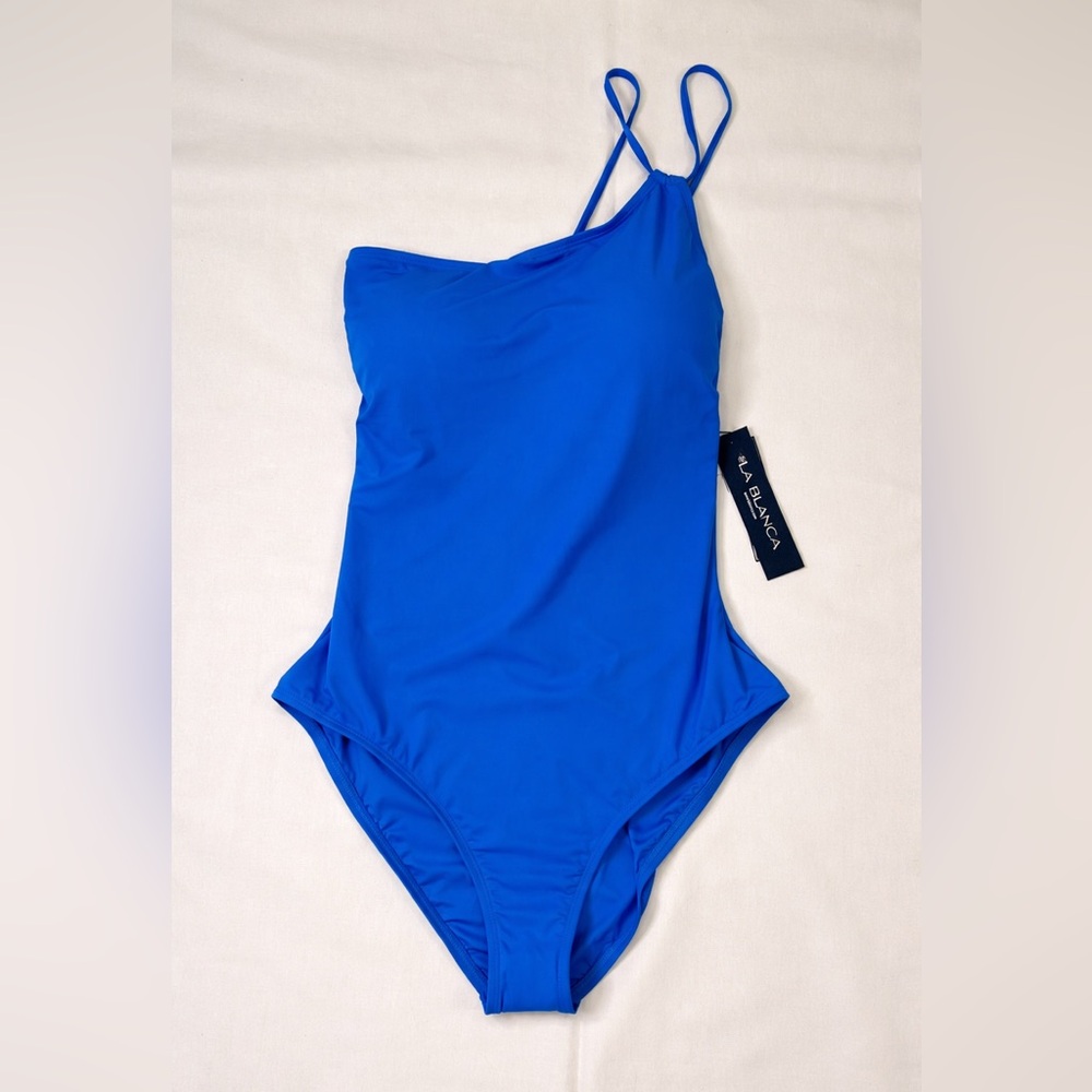 La Balanca royal blue One shoulder Straps One piece Swimsuit